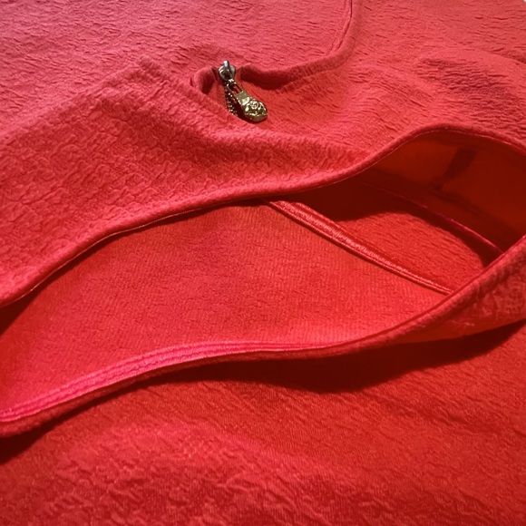 Tank top mini dress watermelon color with rose bud shape zipper slider Medium - Picture 2 of 5